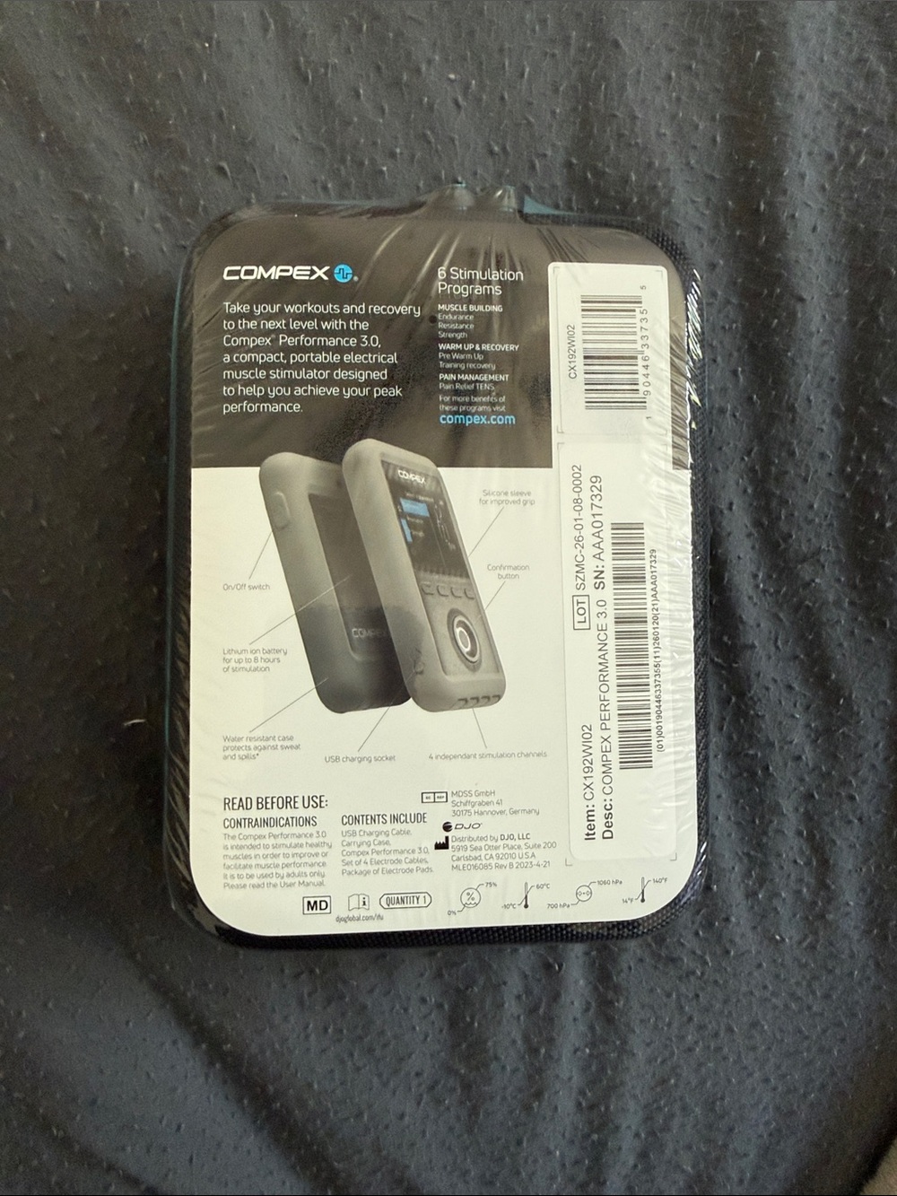 Compex Performance 3.0 Portable EMS/TENS Device - Black - Picture 2 of 2